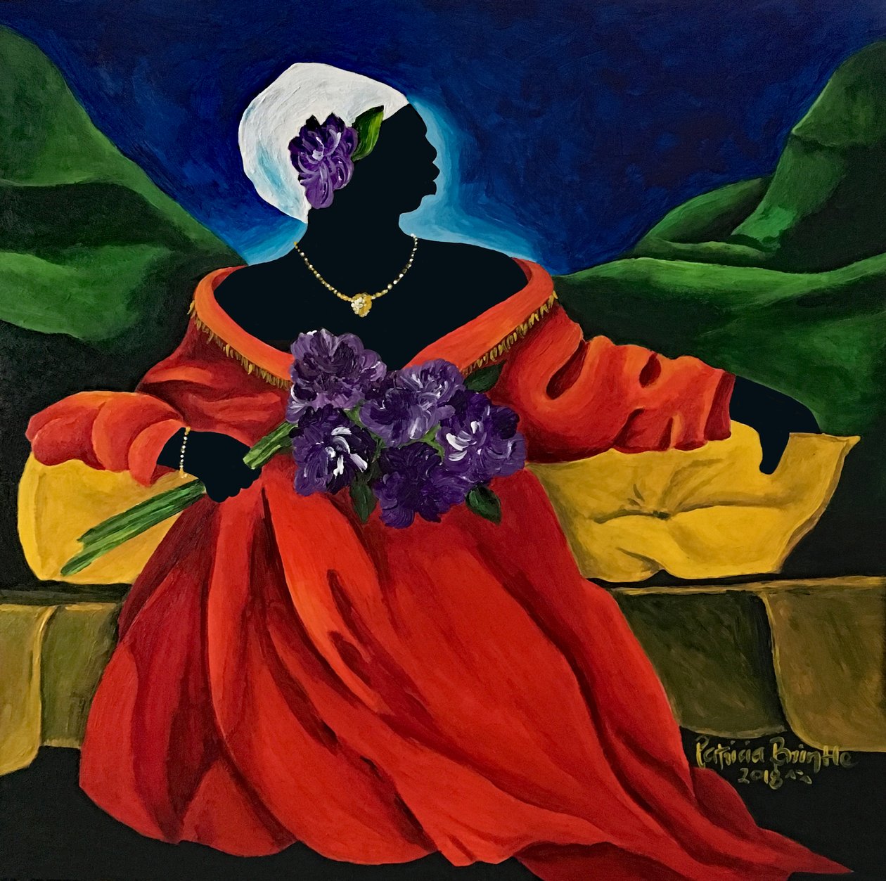 Lydia, 2018 (akryl na dřevě) od Patricia Brintle