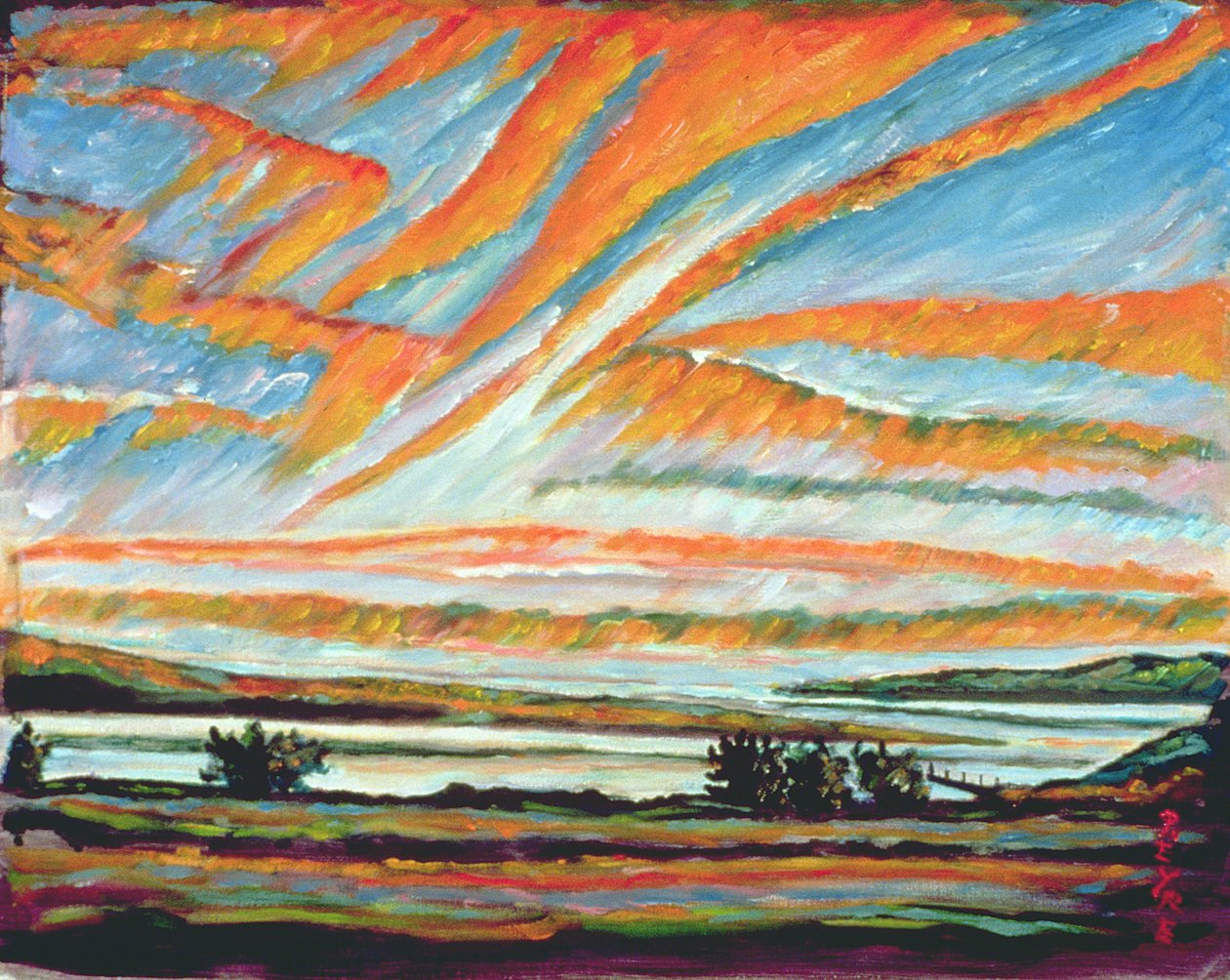 Východ slunce, Les Eboulements, Quebec (olej na plátně) od Patricia Contemporary Artist Eyre
