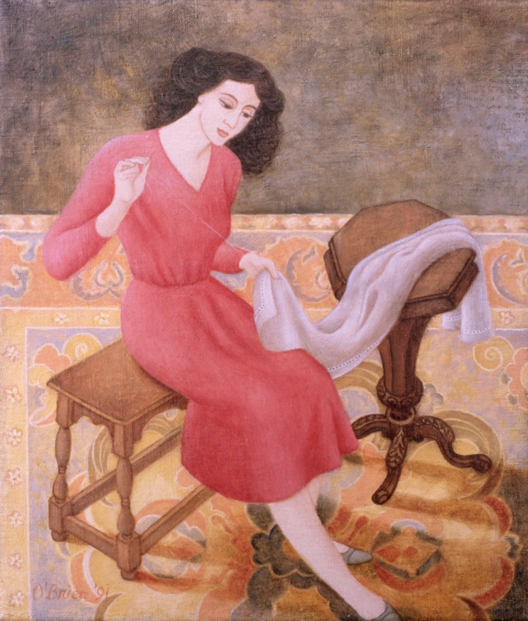 Dívka šití, 1991 od Patricia OBrien