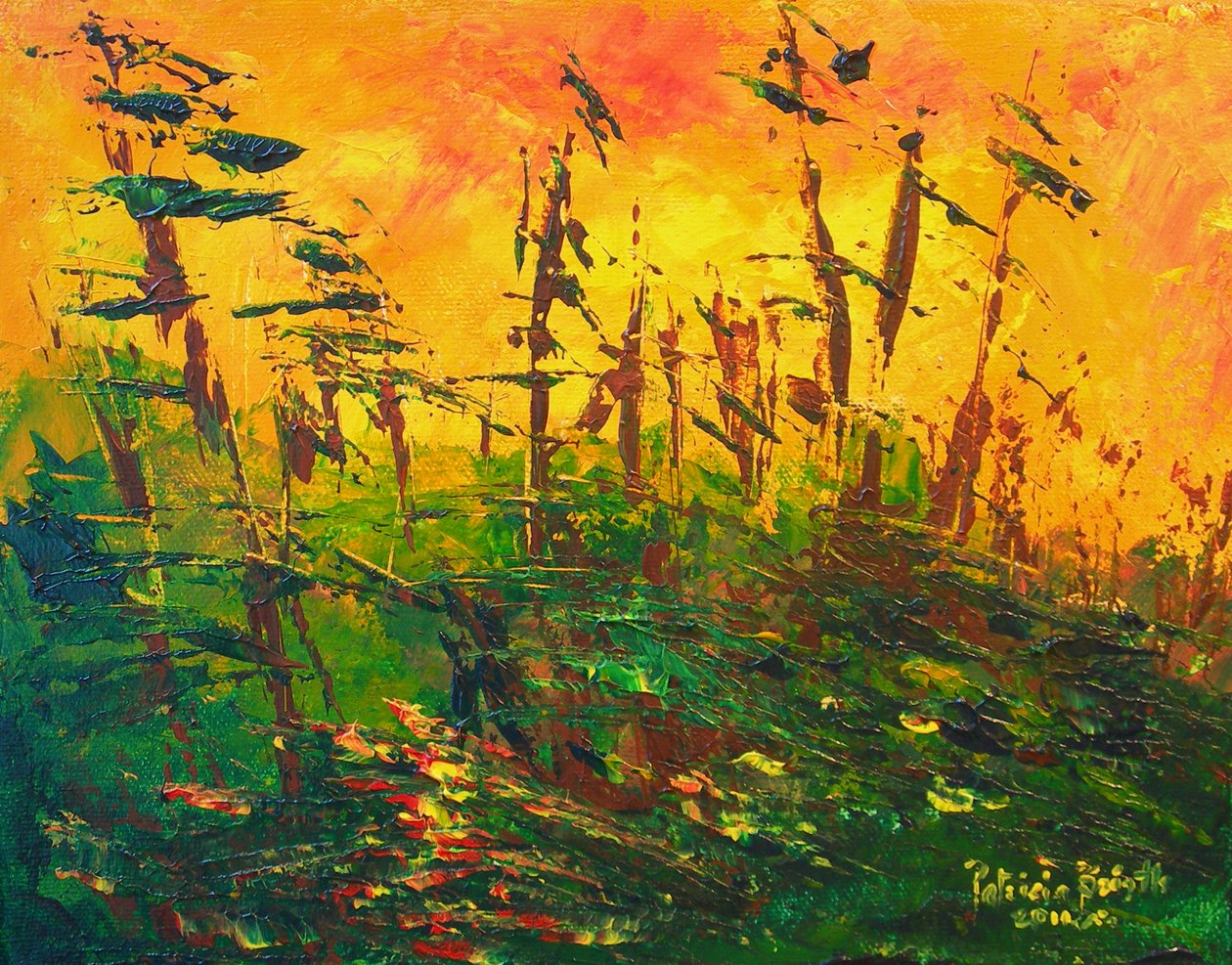 Bayou, 2011 (akryl na plátně) od Patricia Brintle