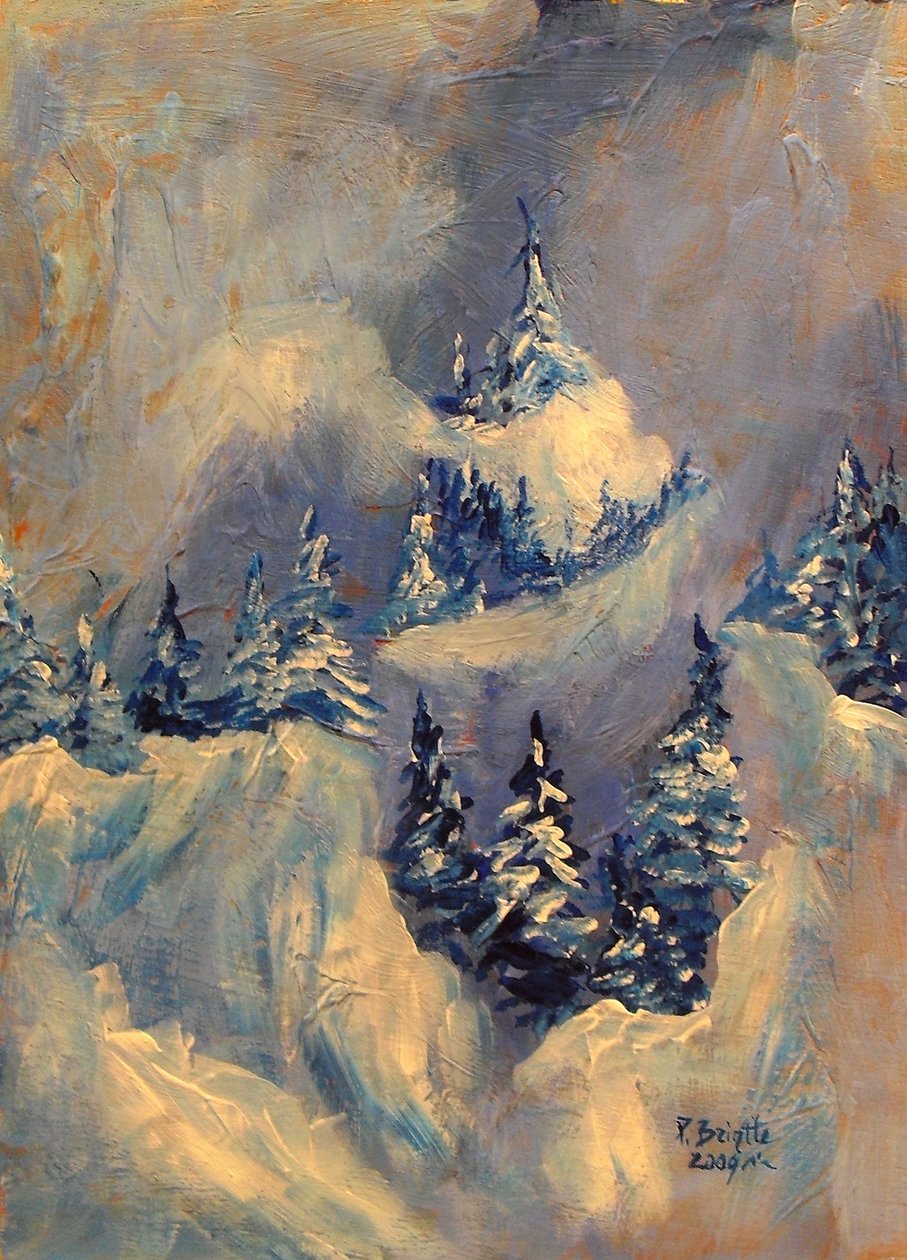 Big Horn Peak, 2009 (akryl na dřevě) od Patricia Brintle