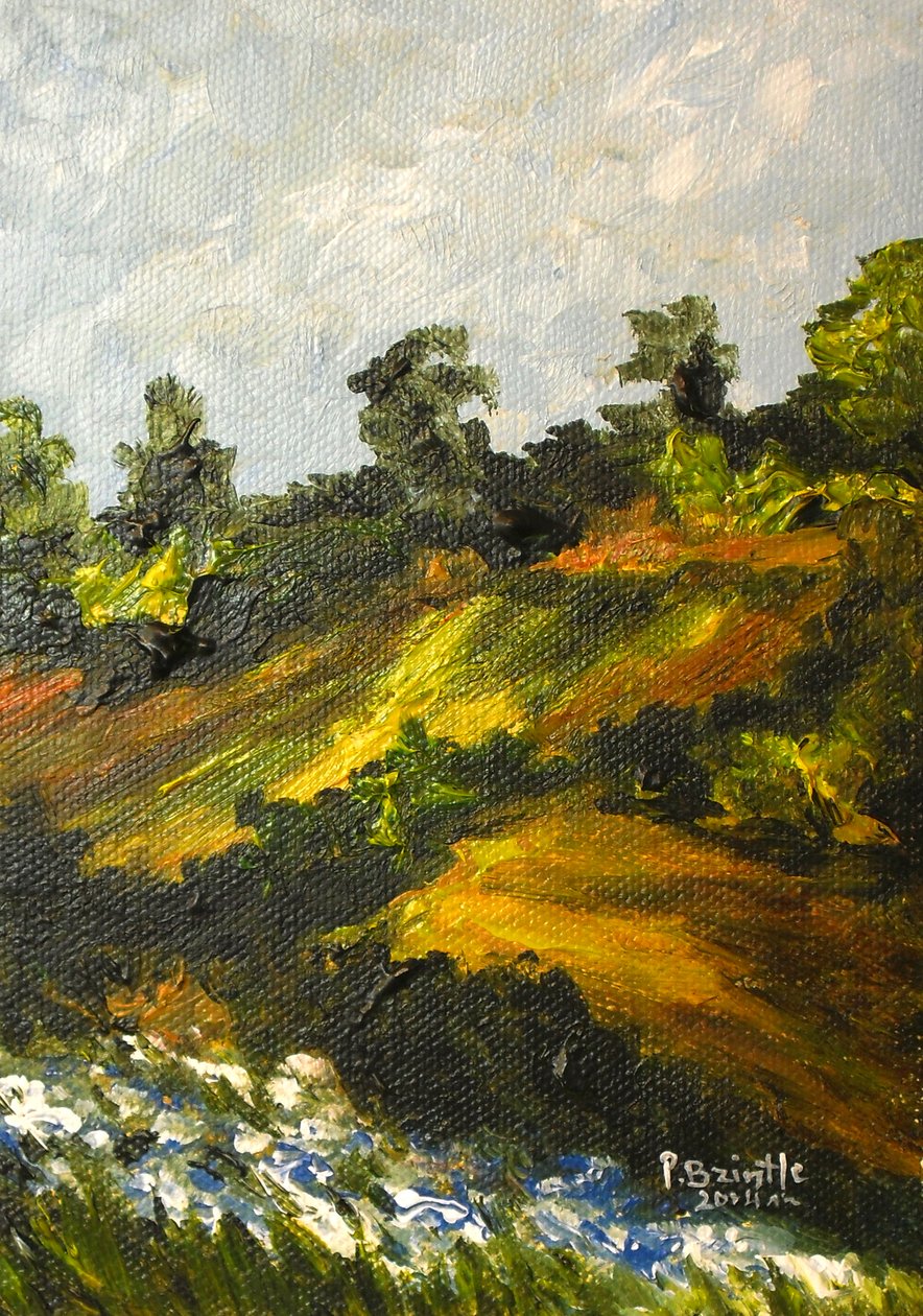 Bleuets a Trouin, 2014 (akryl na plátně) od Patricia Brintle