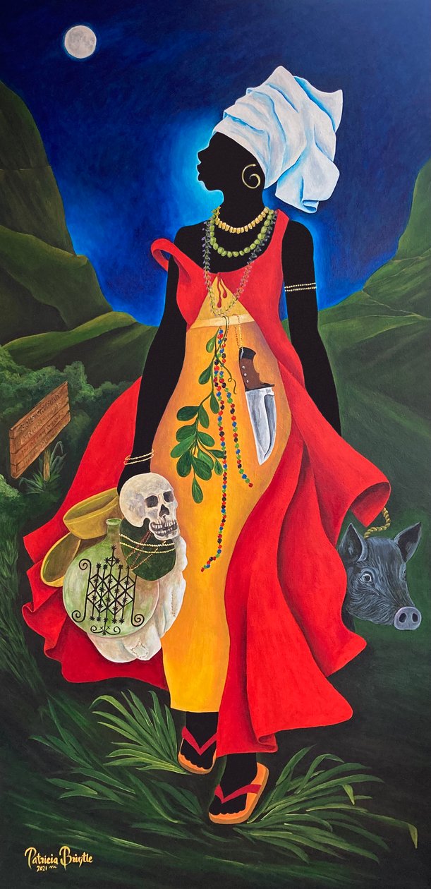 Cecile Fatiman, 2021 (akryl na plátně) od Patricia Brintle