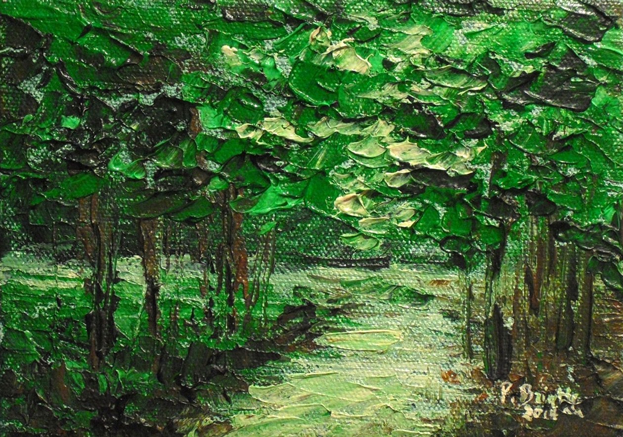 Kdyby stromy uměly mluvit, 2014 (akryl na plátně) od Patricia Brintle