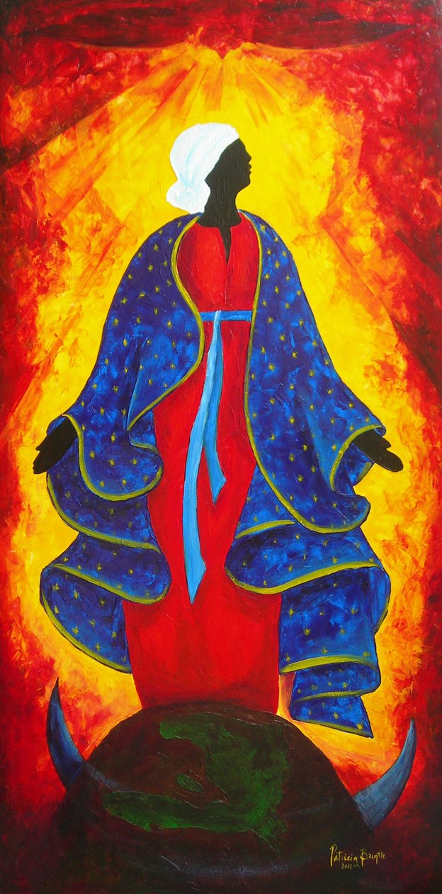 Madonna Hope of Haiti, 2012 (akryl na plátně) od Patricia Brintle
