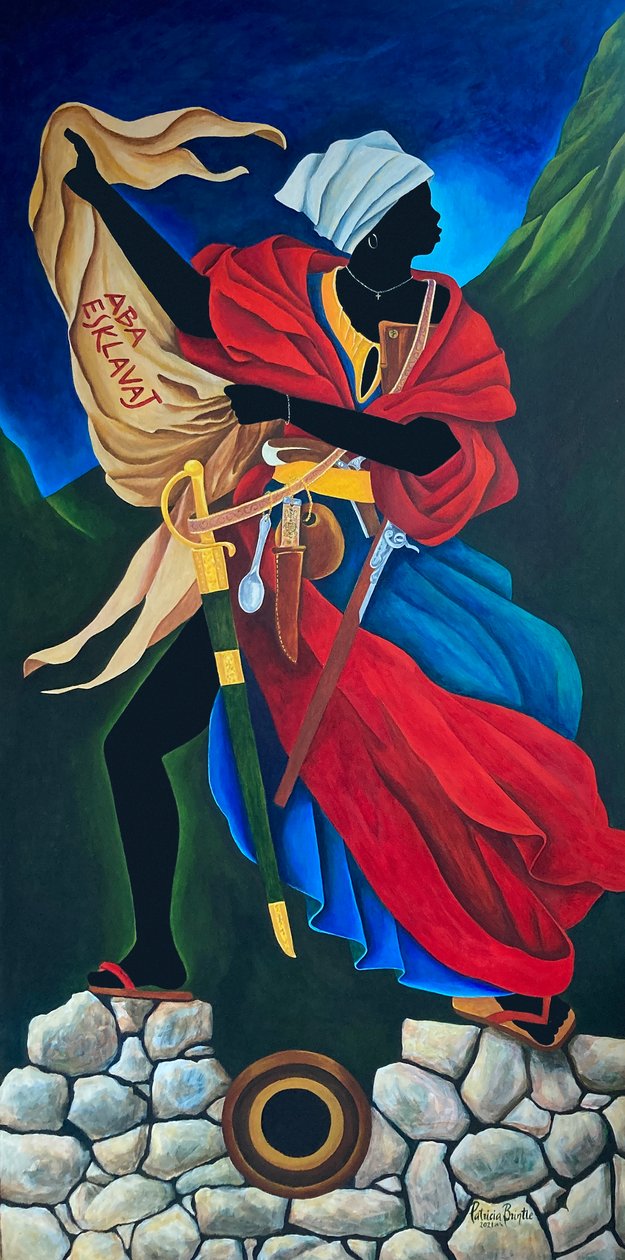 Marie Jeanne Lamartiniere v pevnosti, 2021 (akryl na plátně) od Patricia Brintle