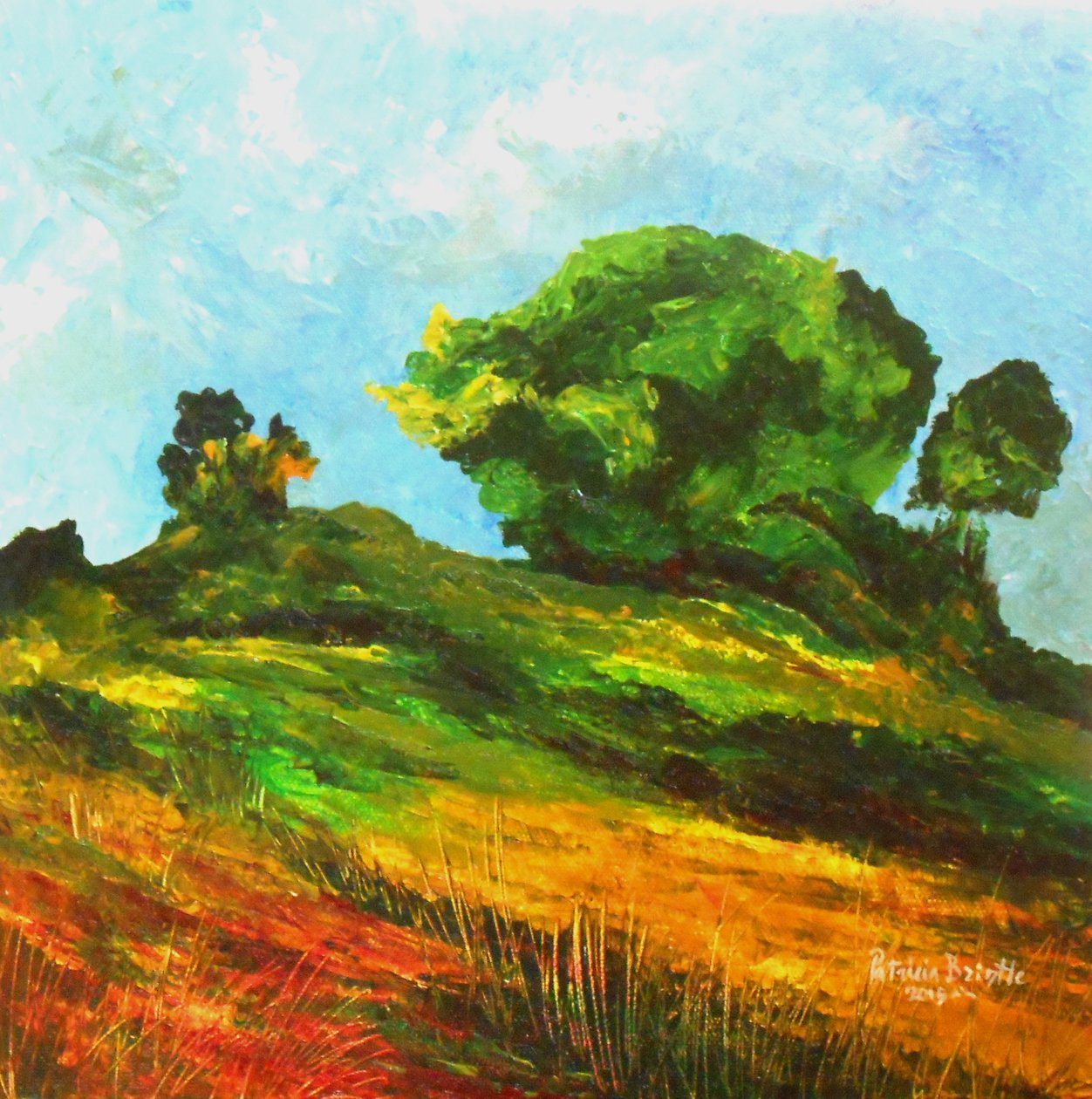 Road to Mayette, 2015 (akryl na plátně) od Patricia Brintle