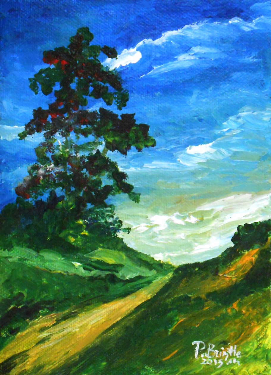 Starý dub, 2015 (akryl na plátně) od Patricia Brintle