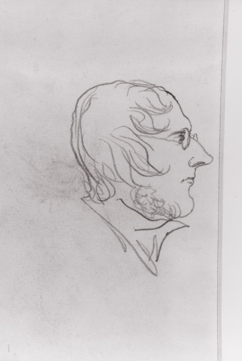 Autoportrét v profilu od Patrick Branwell Bronte