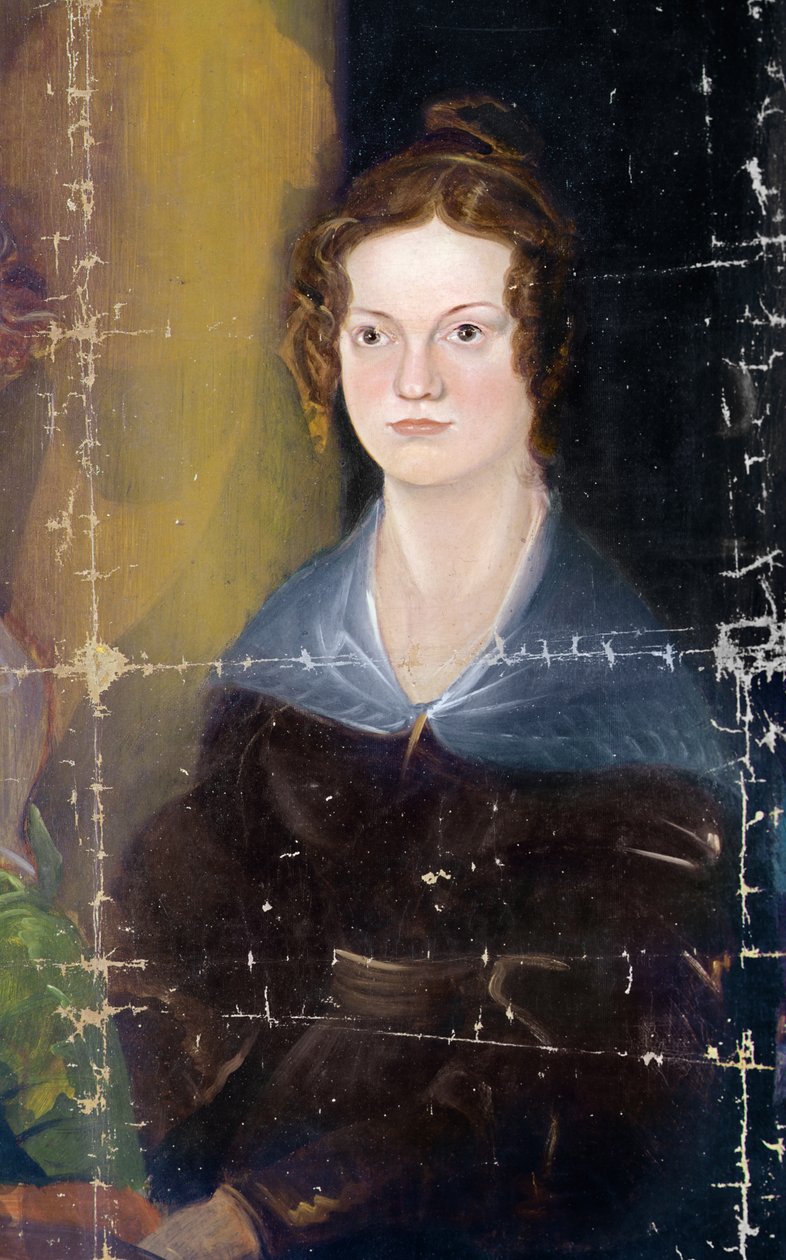 Portrét sester Bronteových, detail, kolem roku 1834 (olej na plátně) od Patrick Branwell Bronte