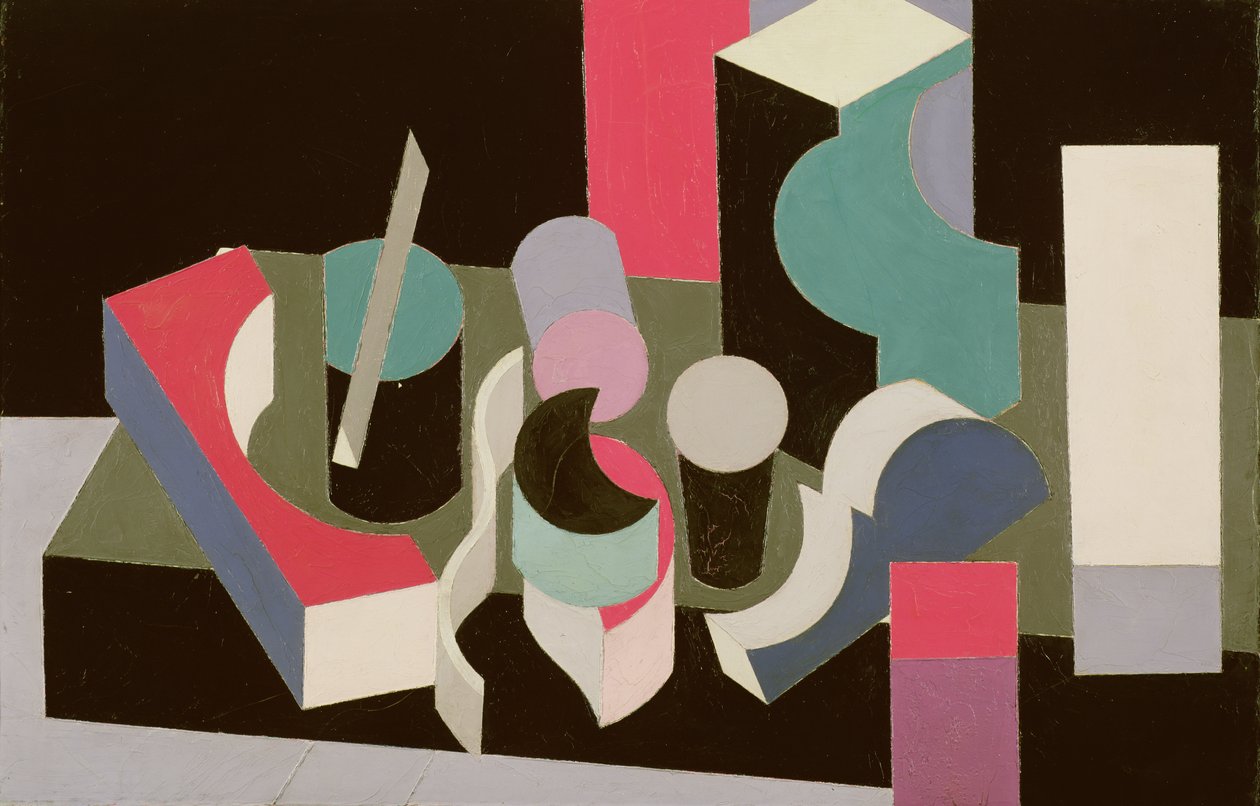 Peinture Nature Morte, 1919 (olej a tužka na plátně) od Patrick Henry Bruce