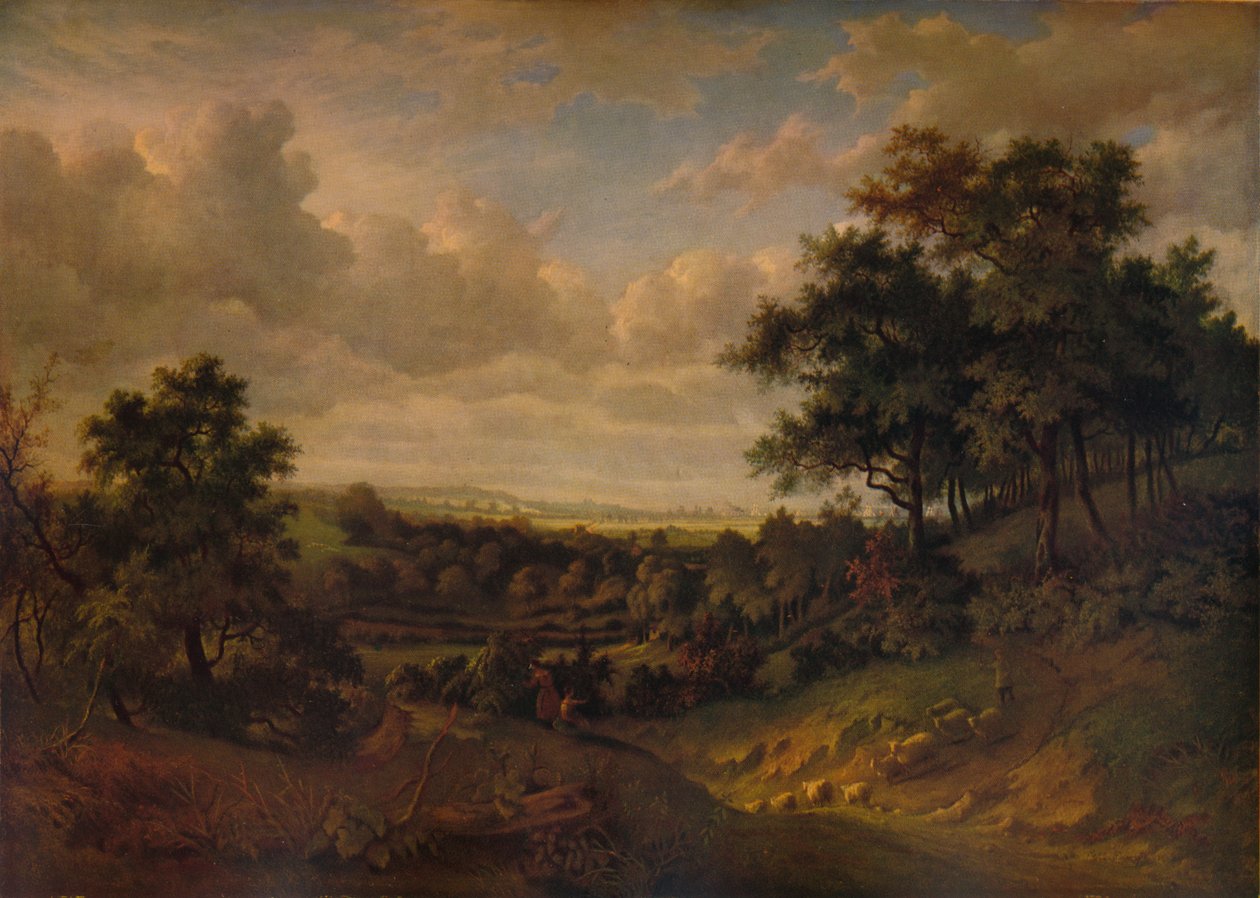 Pohled na Temži: Greenwich v dálce, 1820 od Patrick Nasmyth