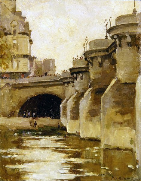 Pont-Neuf, Paříž, kolem roku 1900 (olej na plátně) od Patrick William Adam