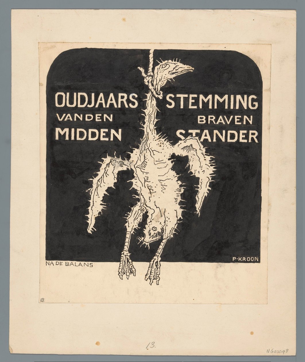 Plešatí živnostníci Novoroční nálada statečné střední třídy (název na objektu) od Patricq Kroon (signed by artist)