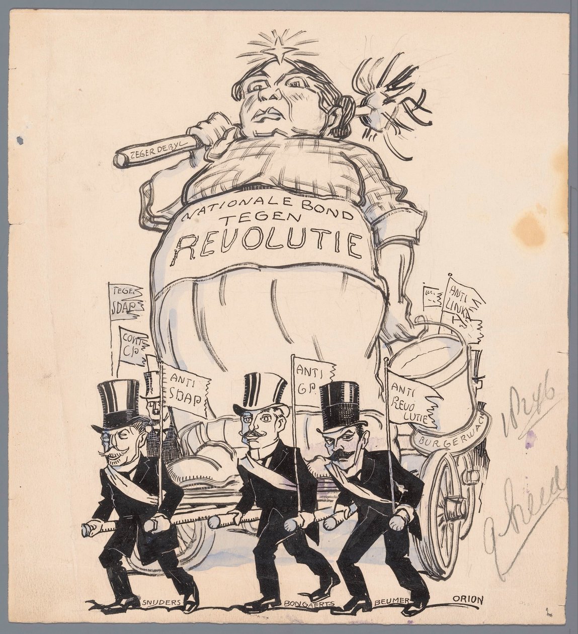 Plovák Národní asociace proti revoluci od Patricq Kroon (signed by artist)