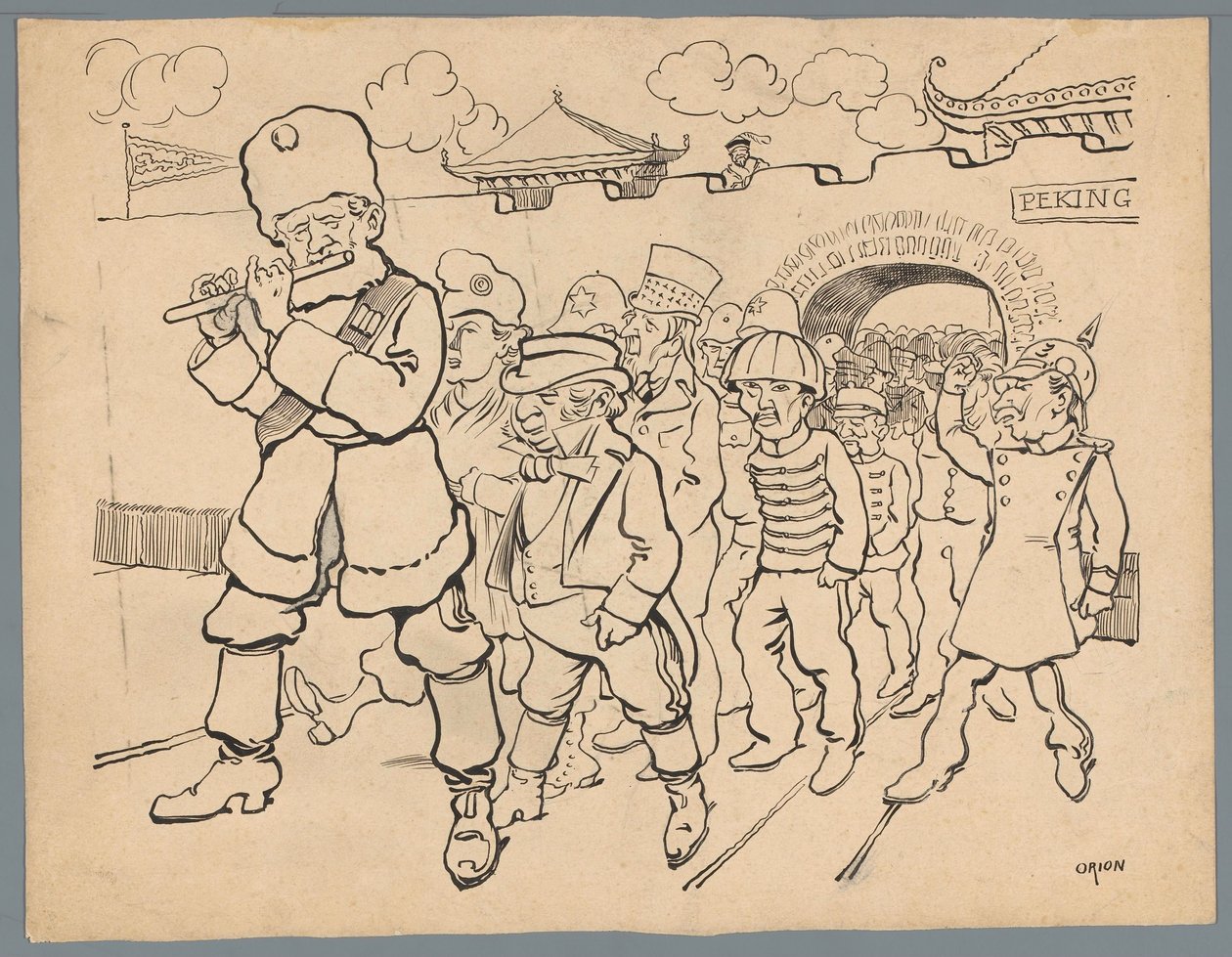 Rusko láká země z Číny od Patricq Kroon (signed by artist)