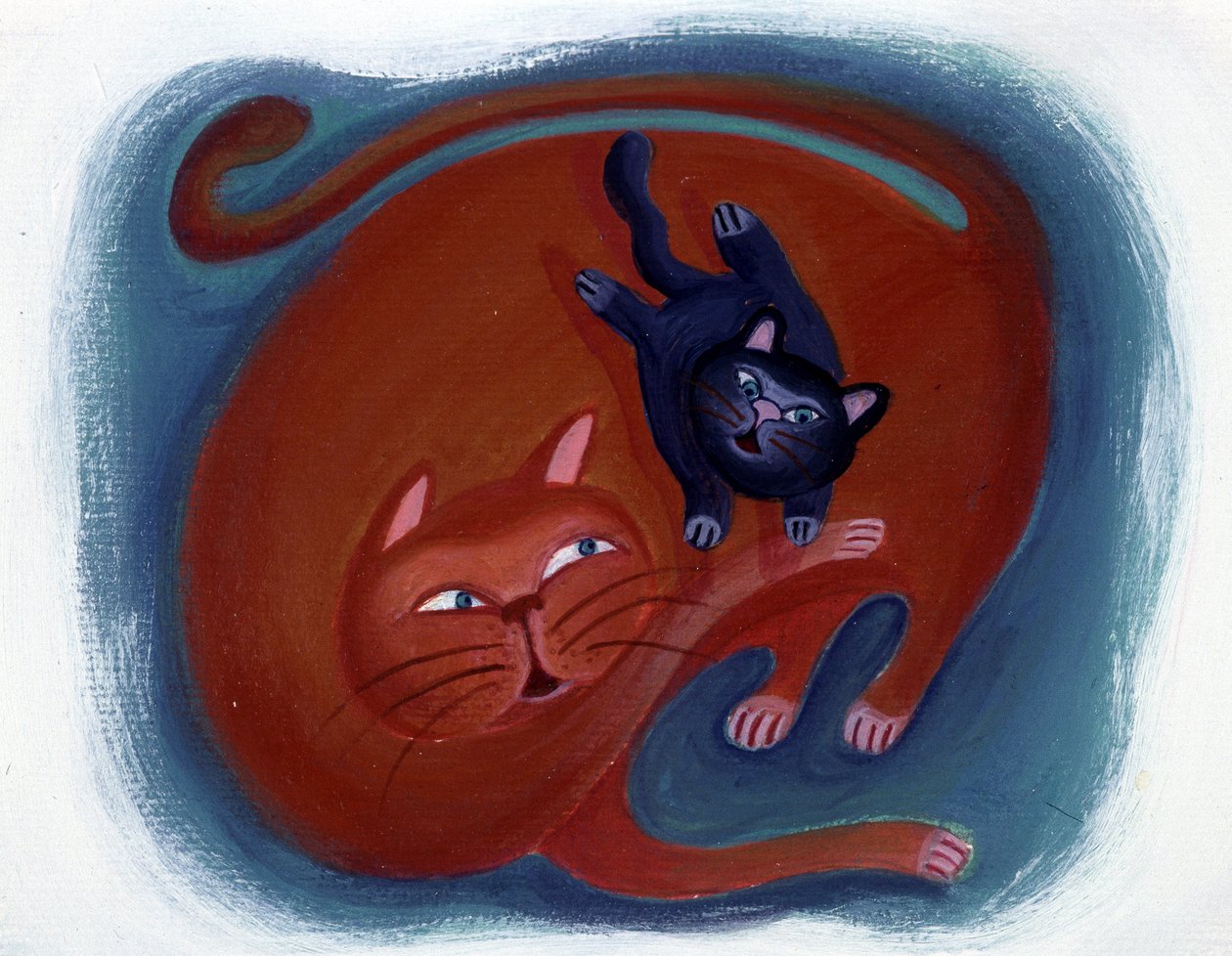Kočka a její kotě - ilustrace Patrizia La Porta od Patrizia La Porta
