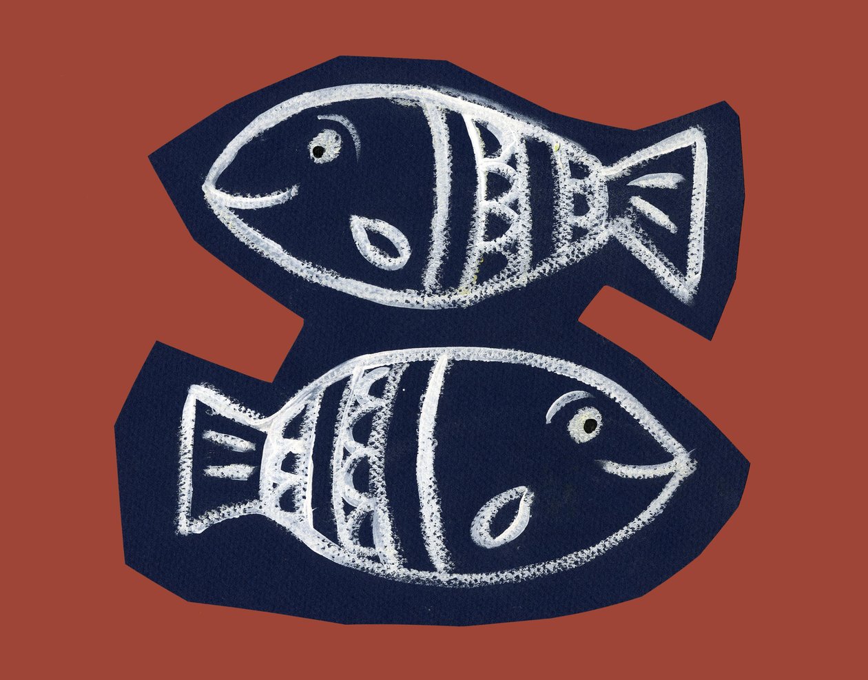 Horoskop: znamení ryb. Ilustrace: P. La Porta. od Patrizia La Porta
