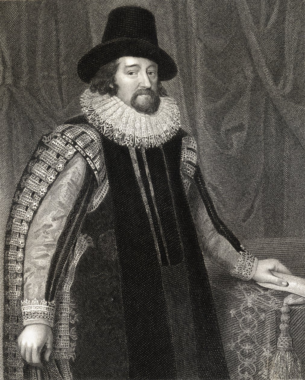 Portrét Francise Bacona (1561-1626) vikomt St Albans, z 