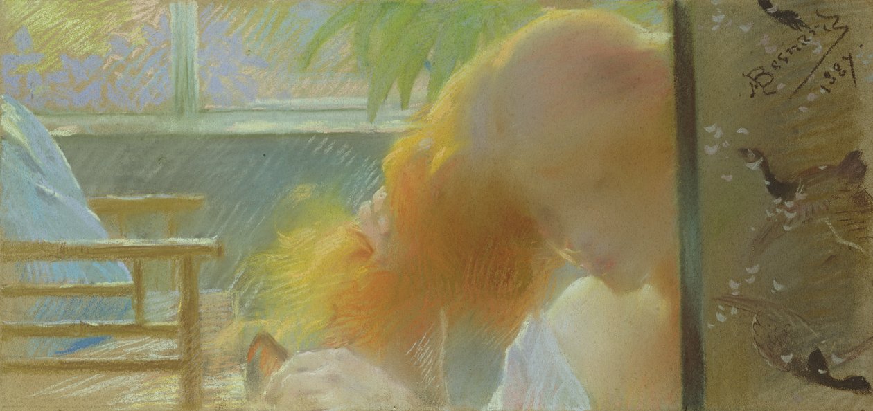 Model, 1887 (pastel) od Paul Albert Besnard