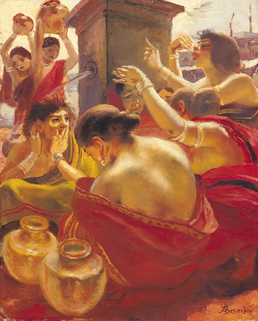 Ženy z Madury u fontány od Paul Albert Besnard