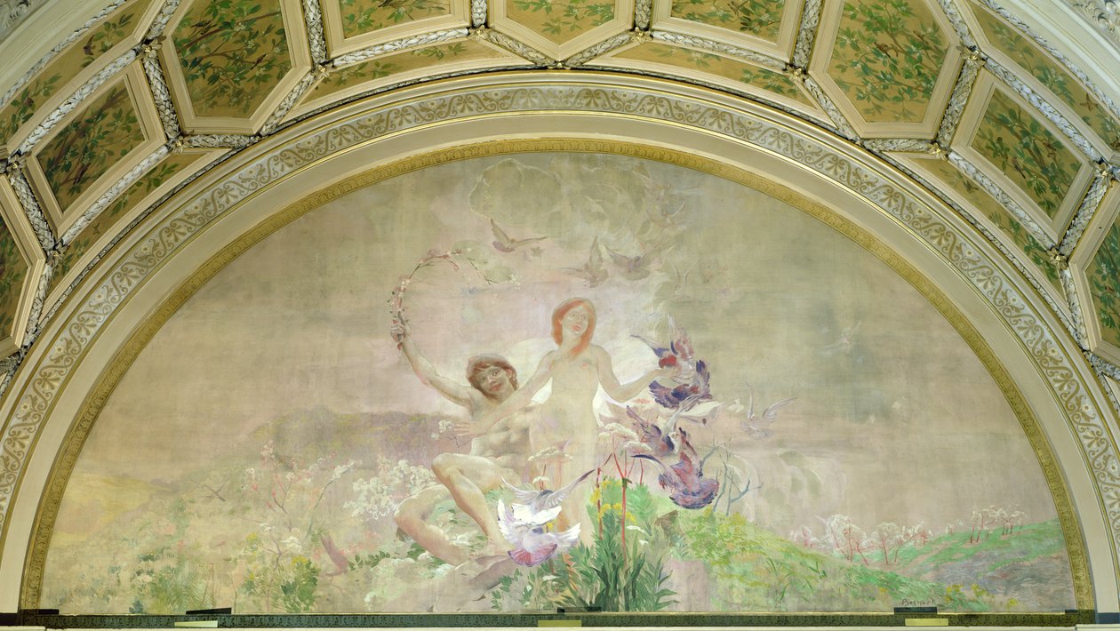 Mládí, z Tří věků člověka, 1887 (nástěnná malba) od Paul Albert Besnard