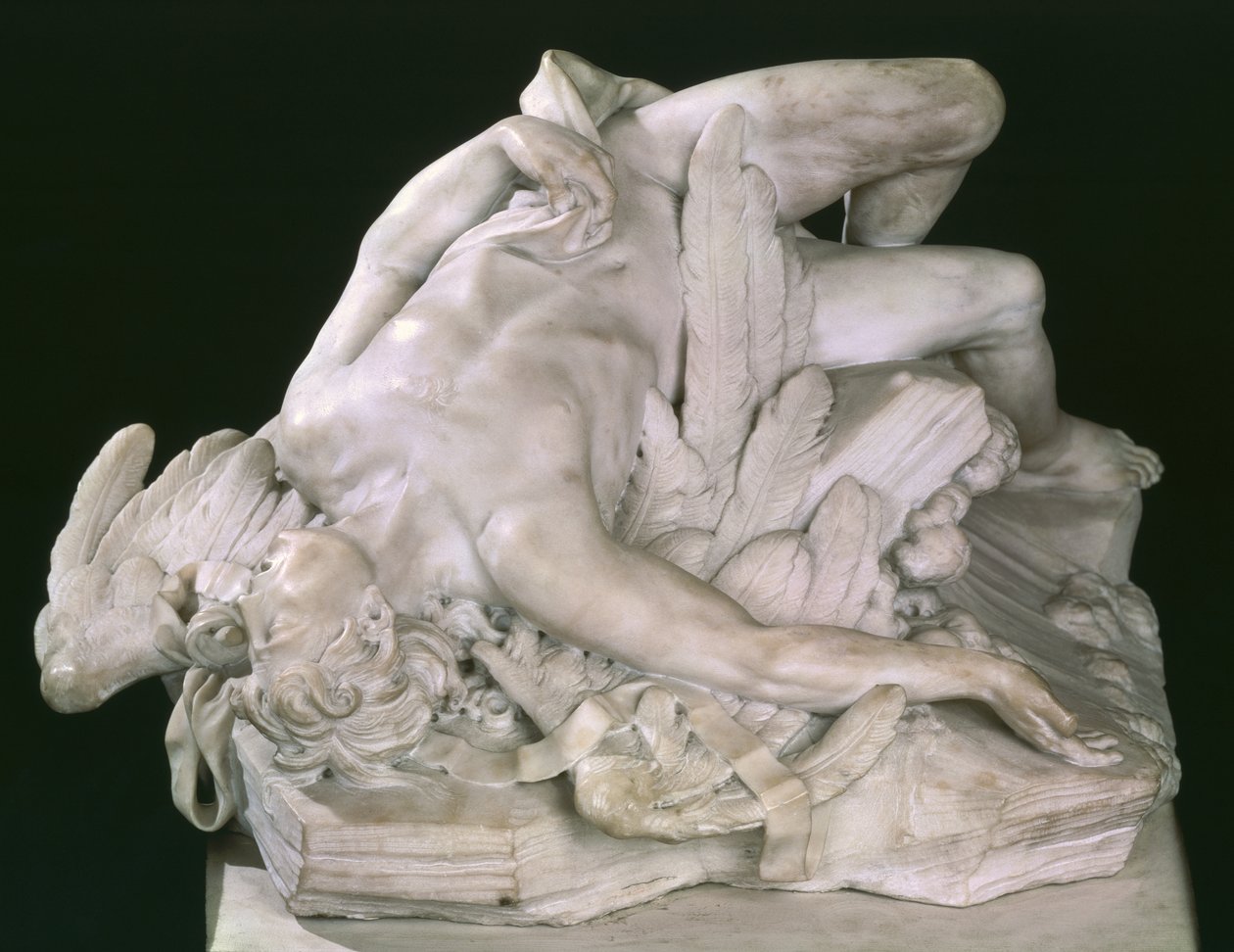 Icarus Falling, 1743 (mramor) od Paul Ambroise Slodtz