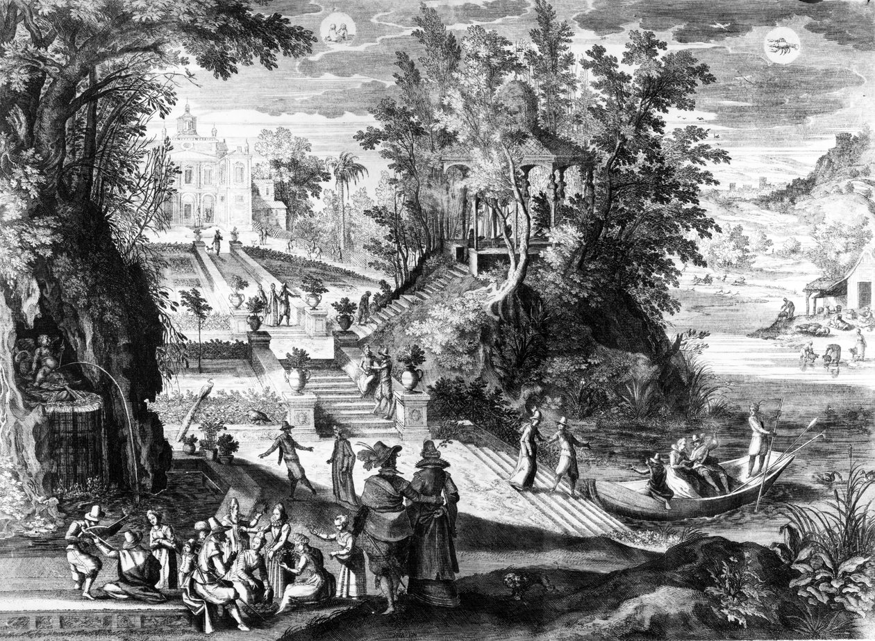 květen červen, tisk vytvořil Aegidius Sadler II, 1615 od Paul Bril