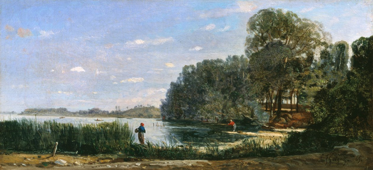 Břehy Seiny v St.-Ouen, 1865 od Paul Camille Guigou