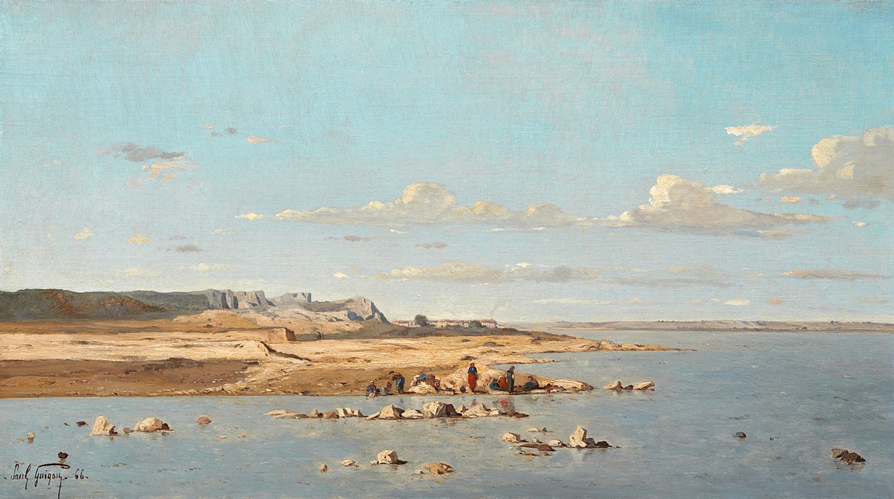 Washerwomen on the Banks of the Durance, 1866 od Paul Camille Guigou