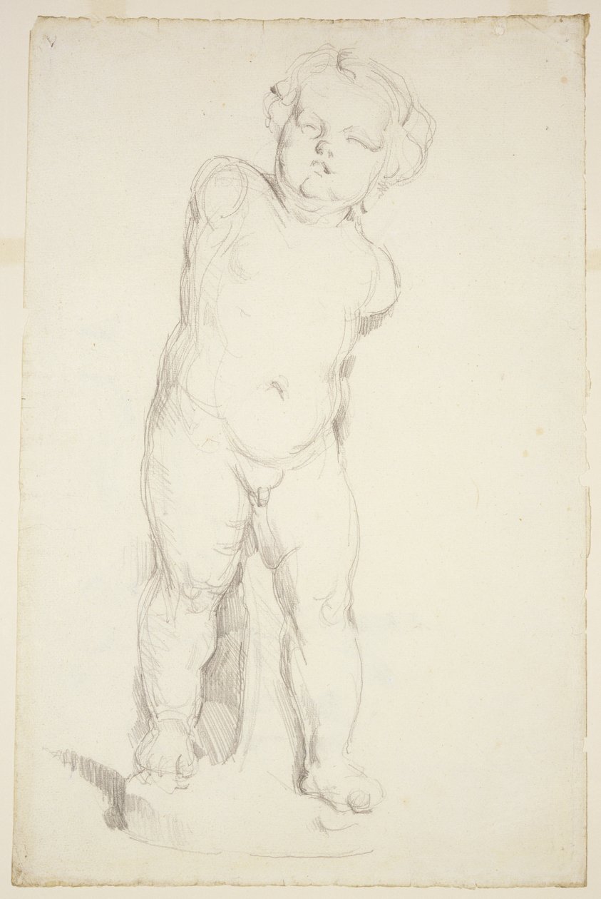 Amor v sádře, 1890-95 (tužka na položený papír) od Paul Cézanne