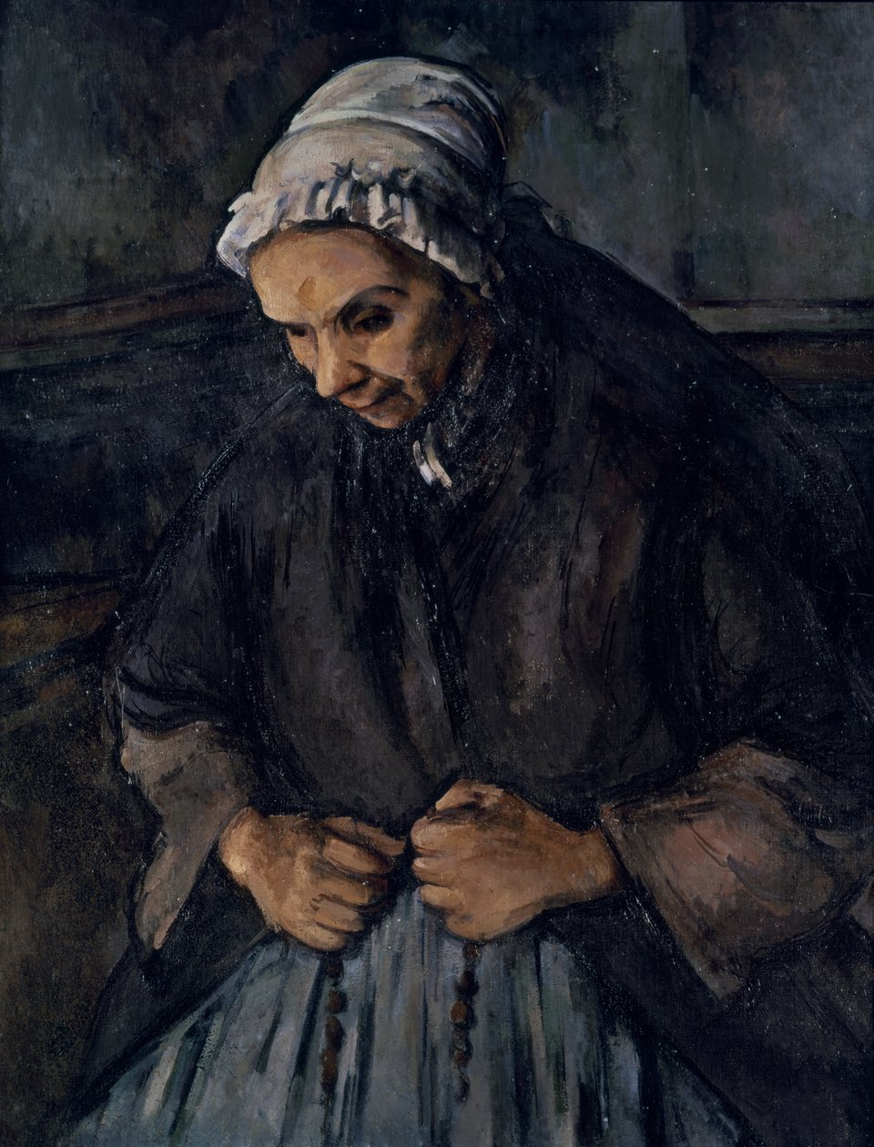Stará žena s růžencem, kolem roku 1896 od Paul Cézanne