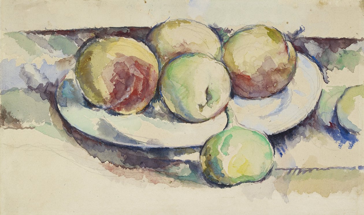 Zátiší broskví a fíků, 19. století od Paul Cézanne