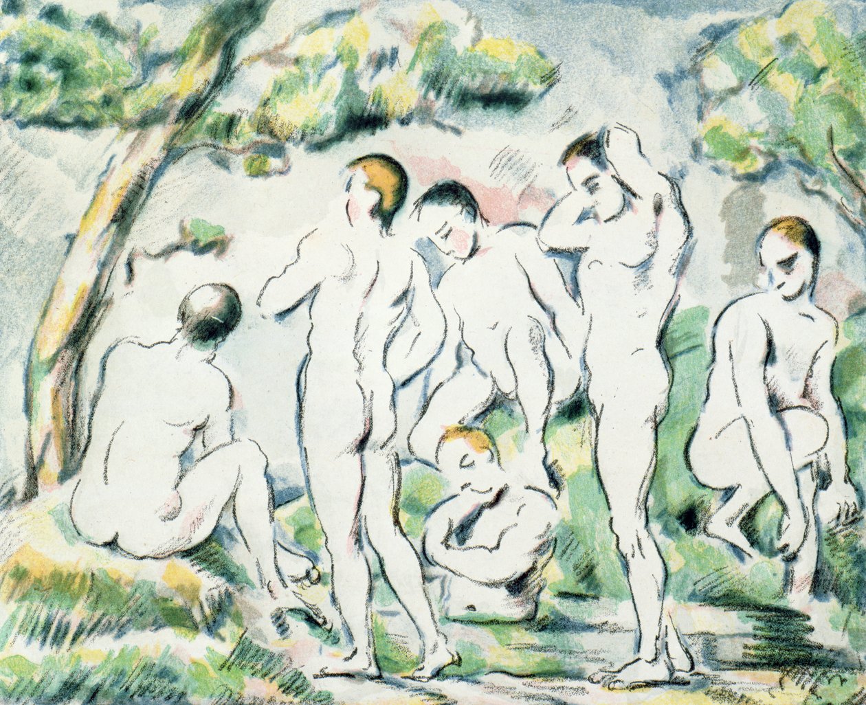 The Bathers, malý talíř 1897 od Paul Cézanne