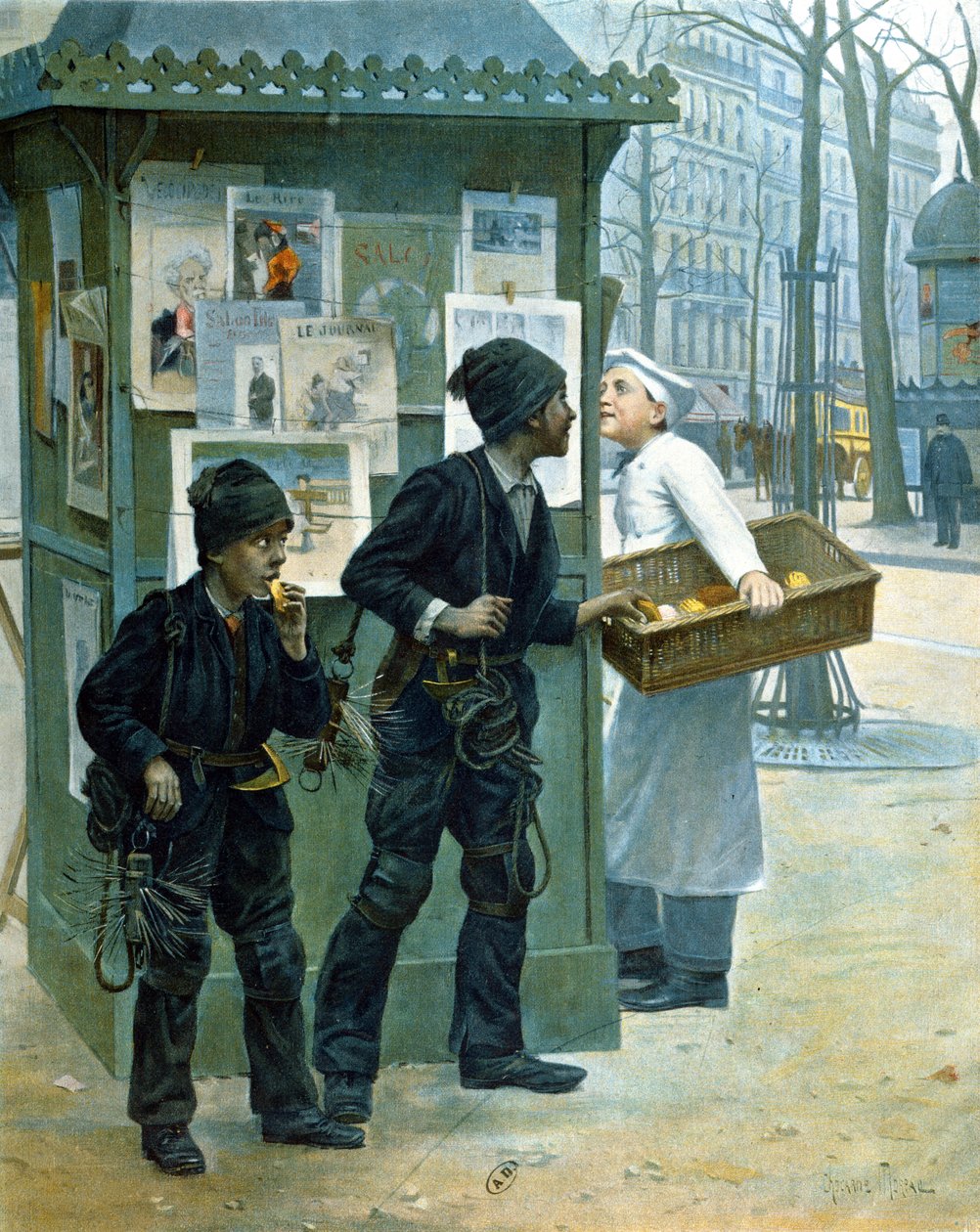 Kominíci kradou chléb, 1897 od Paul Charles Chocarne Moreau