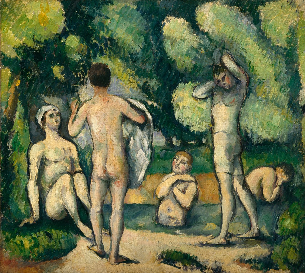 Bathers, kolem roku 1880 od Paul Cézanne