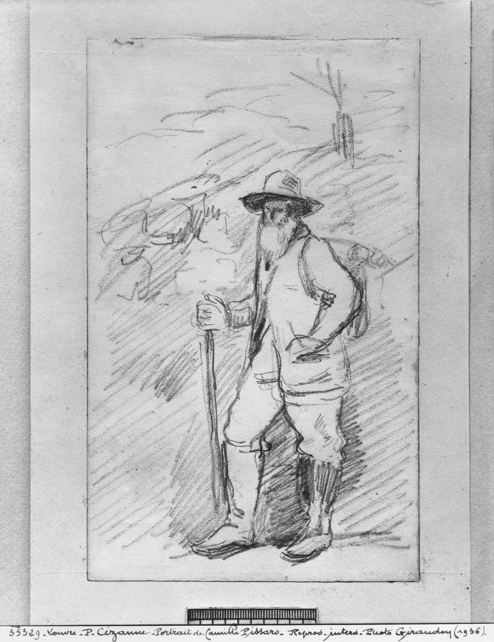Camille Pissarro (černá olova na papíře) od Paul Cézanne