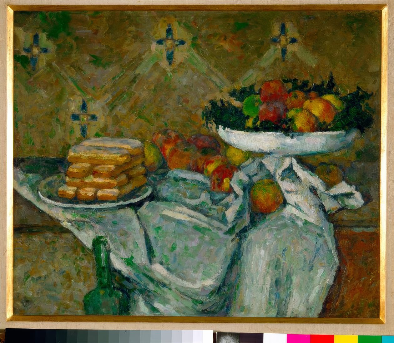 Ovocná mísa a talíř cookies od Paul Cézanne