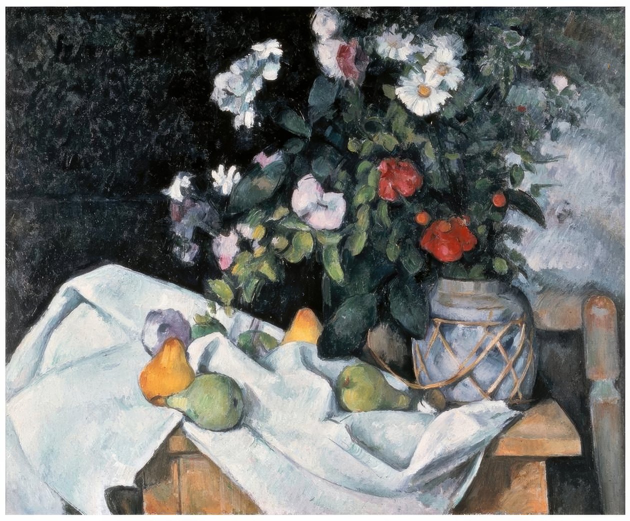 Květiny a ovoce od Paul Cézanne
