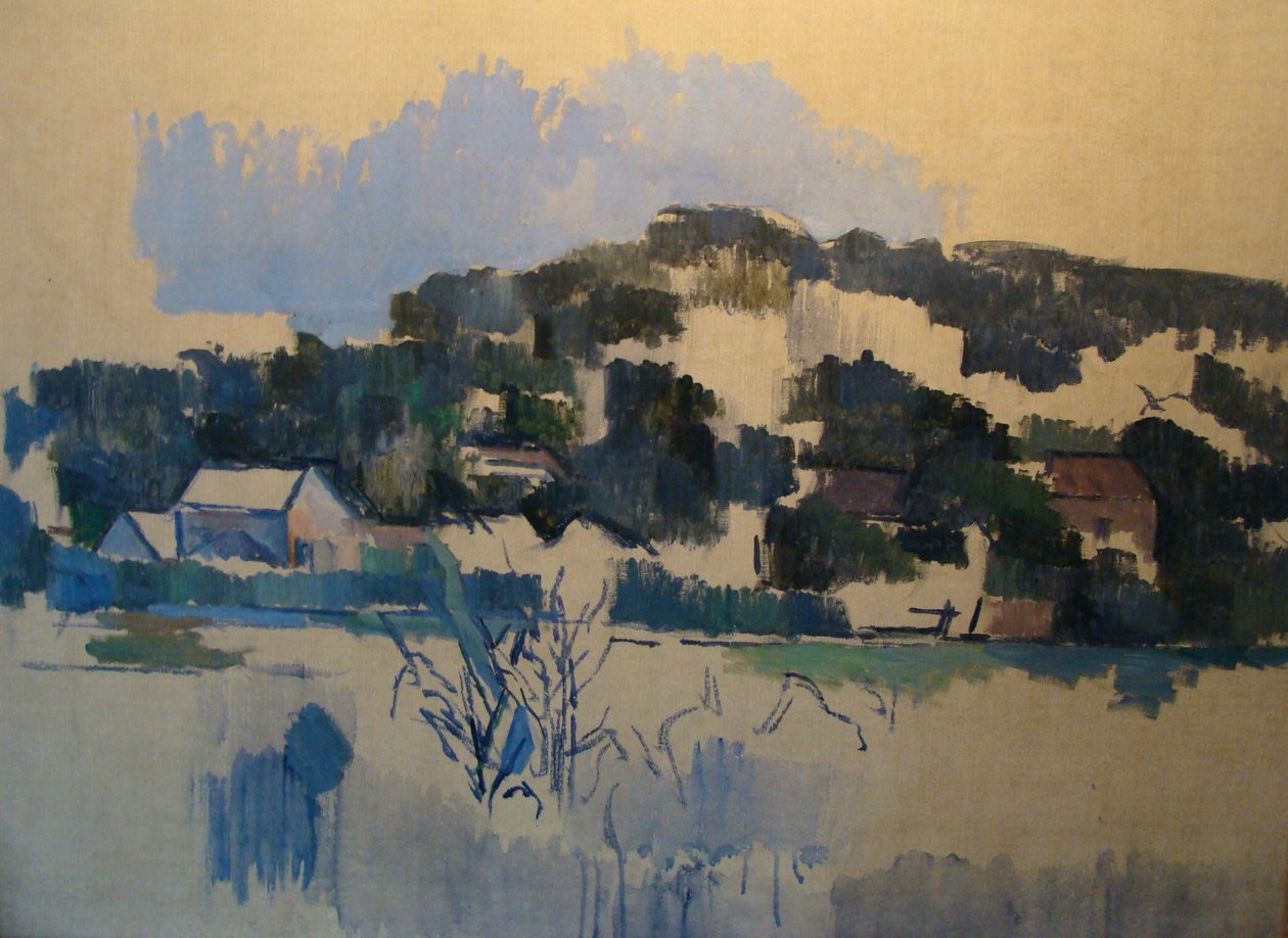 Domy na kopci od Paul Cézanne