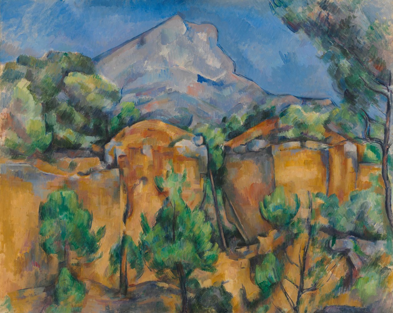 Hora Sainte-Victoire při pohledu z lomu Bibémus od Paul Cézanne