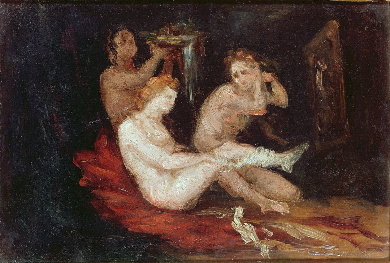 La toilette (dámské oblékání), 1864-68 od Paul Cézanne