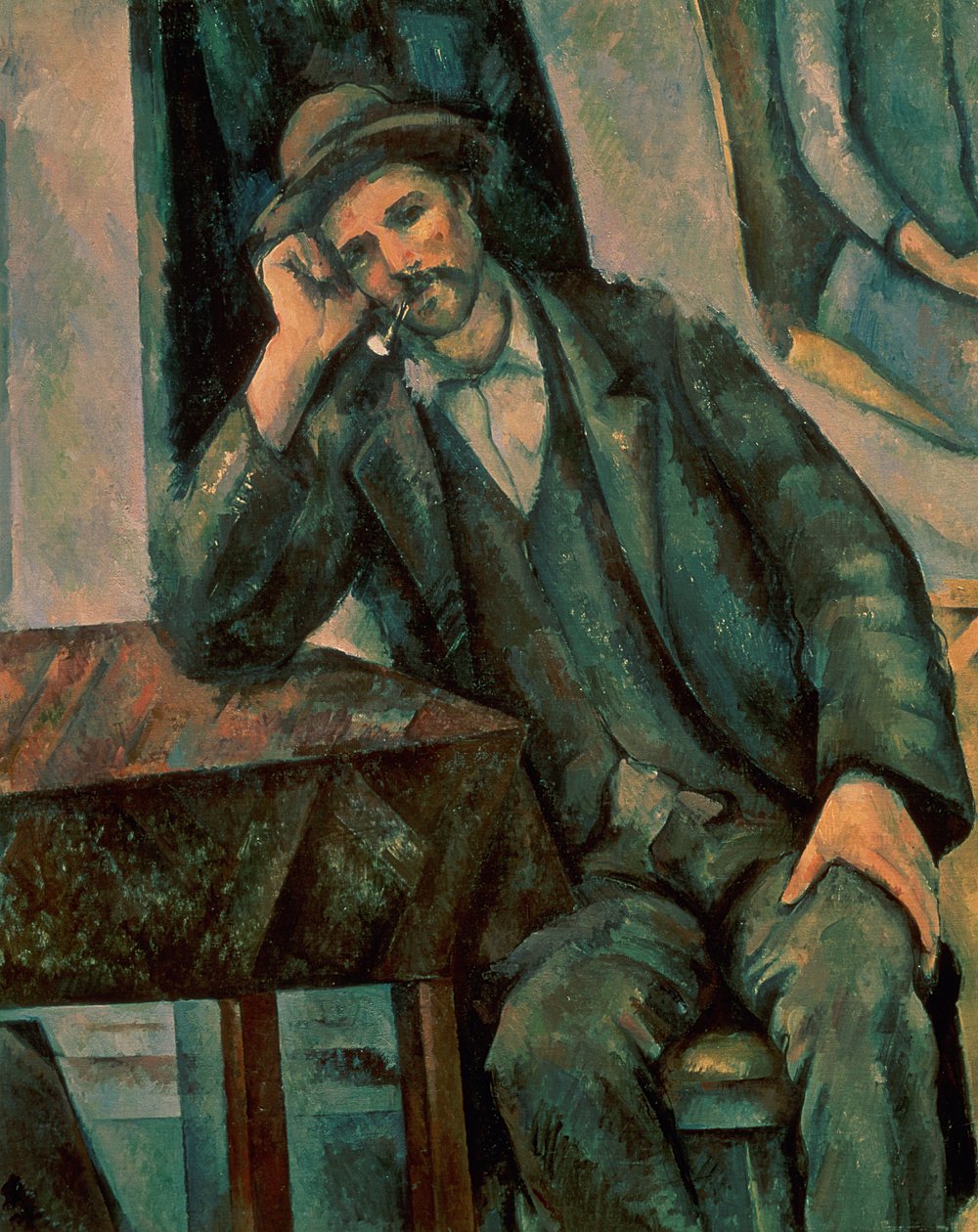Muž kouří dýmku, 1890-92 od Paul Cézanne