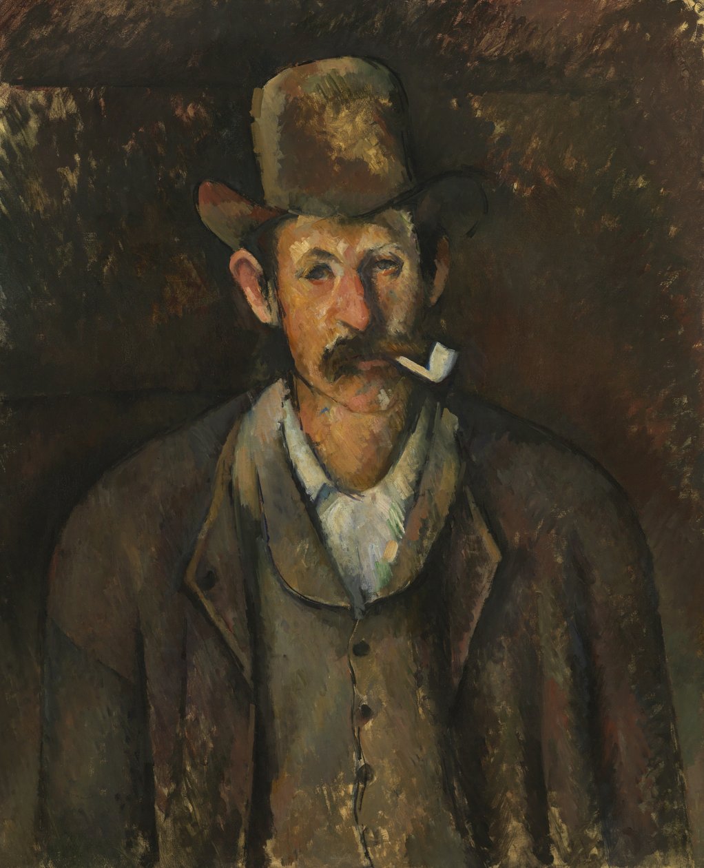 Muž s dýmkou, kolem 1892-95 od Paul Cézanne