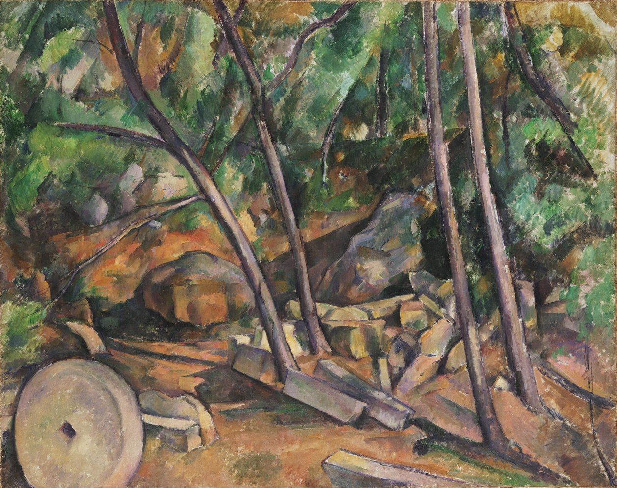 Millstone v parku Château Noir od Paul Cézanne