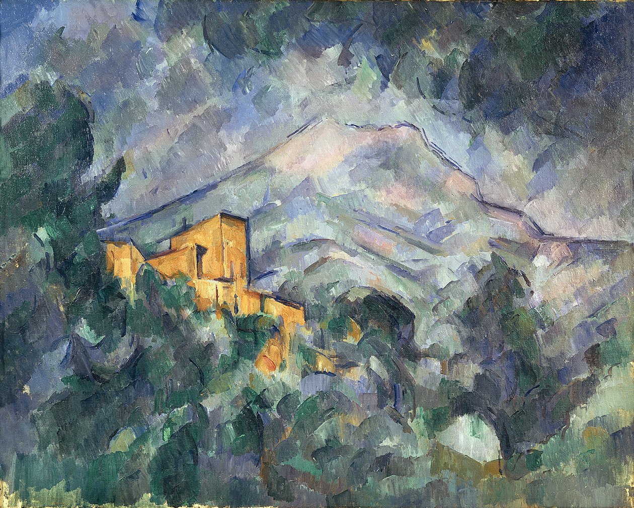 Montagne Sainte-Victoire a Černý zámek, 1904-06 od Paul Cézanne