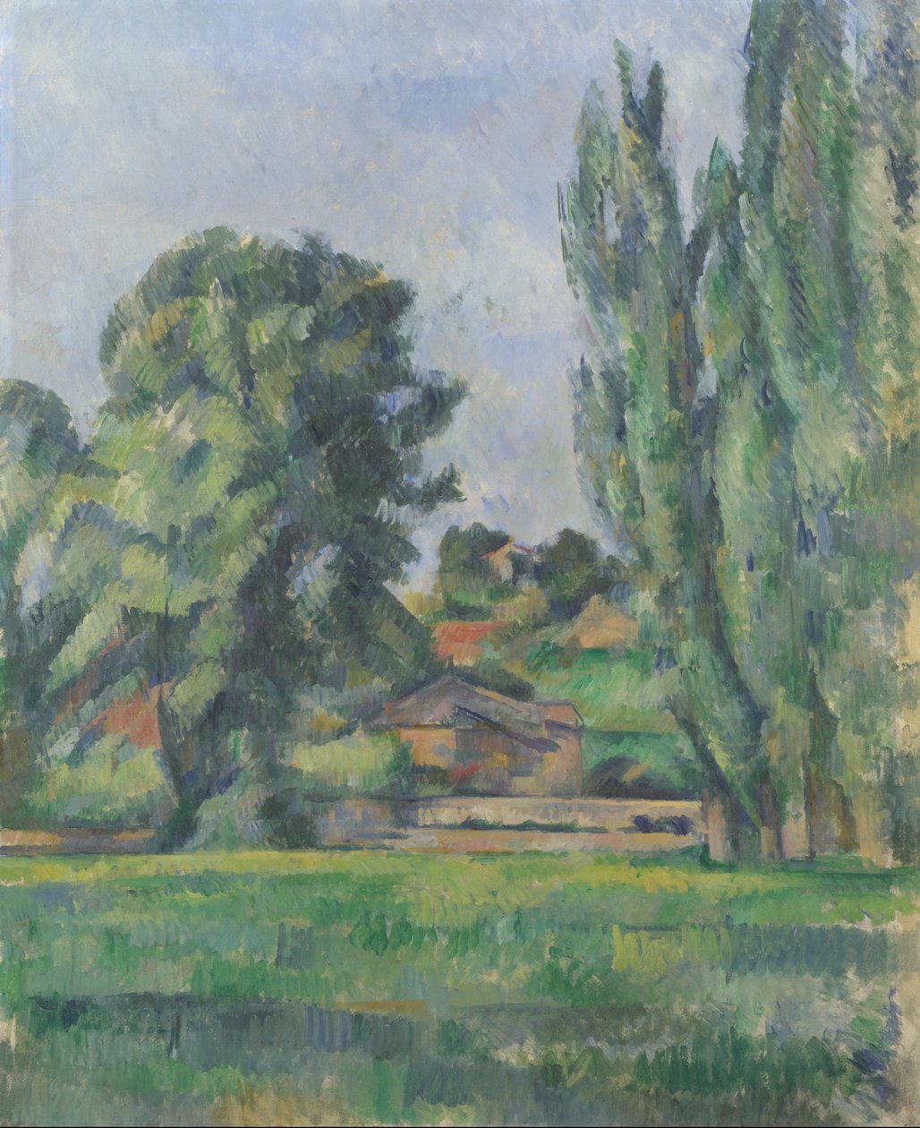 Krajina s topoly od Paul Cézanne