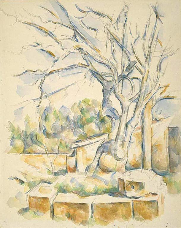 Pistáciový strom v Château Noir od Paul Cézanne