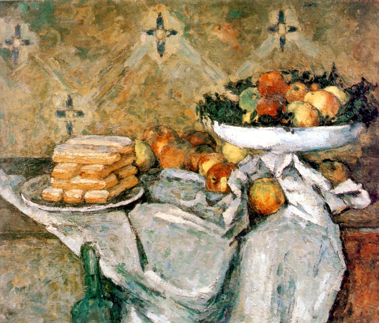 Talíř s ovocem a sponger prsty od Paul Cézanne