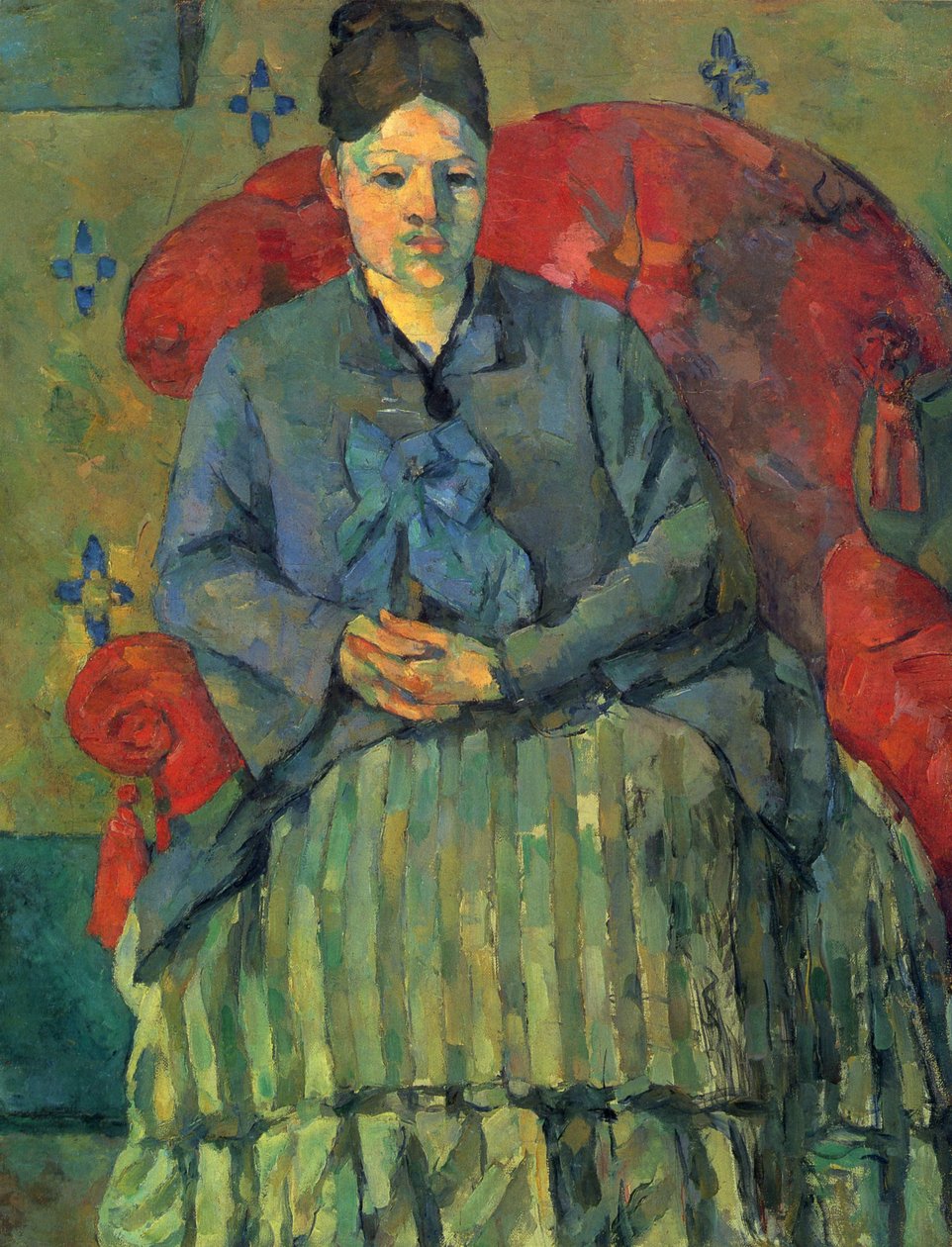 Portrét paní Cézanne v červeném křesle od Paul Cézanne
